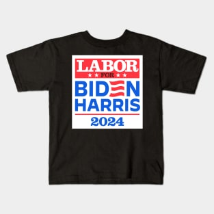 Labor For Biden 2024 Kids T-Shirt